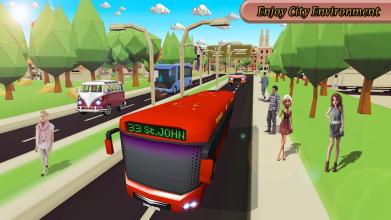 City Toon Bus Driving Game 2018截图3