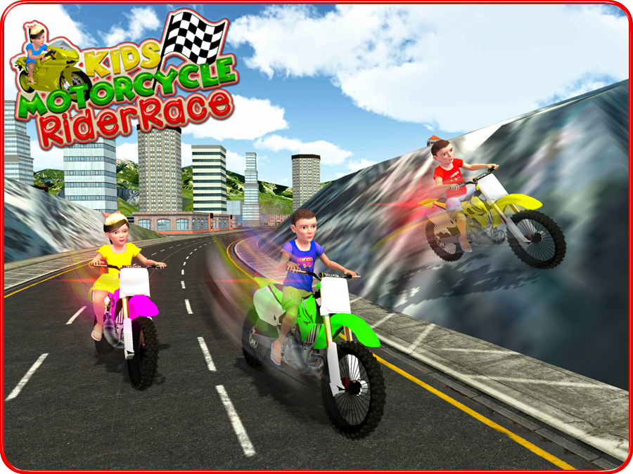 Kids MotorBike Rider Race 3D截图3