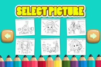 Sweet Girl Salon Coloring - Kids Education截图3