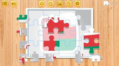 Jigsaw Puzzle National Flags NS - Educational Game截图3