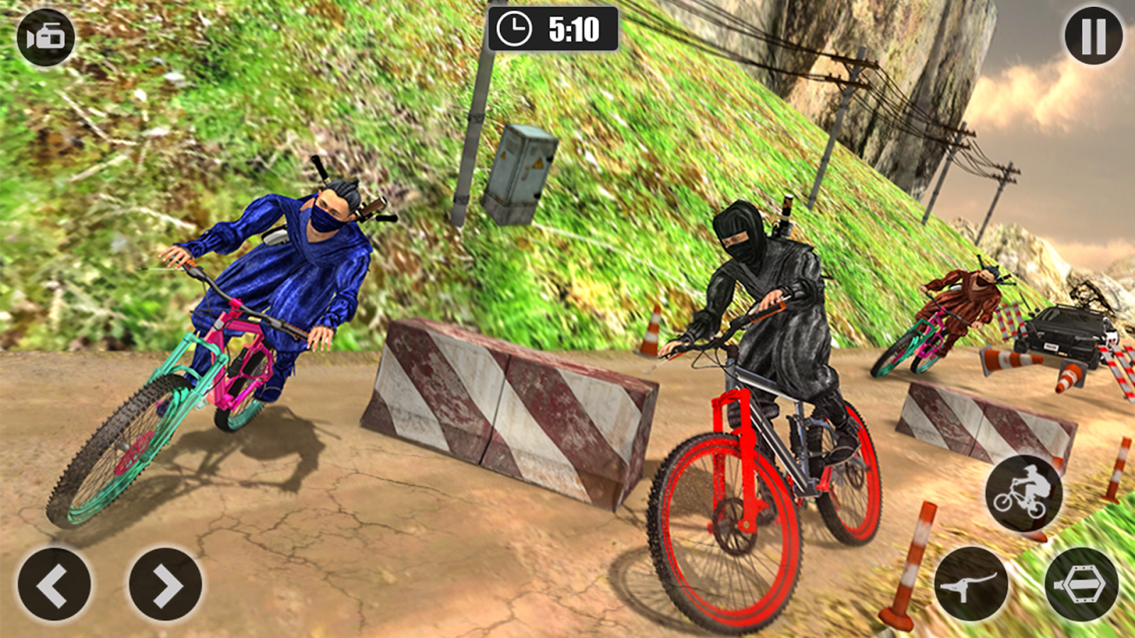 Superhero Ninja BMX Bicycle racing hill climb截图4