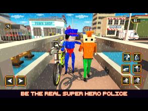 Blocky Cops Police Bicycle截图2