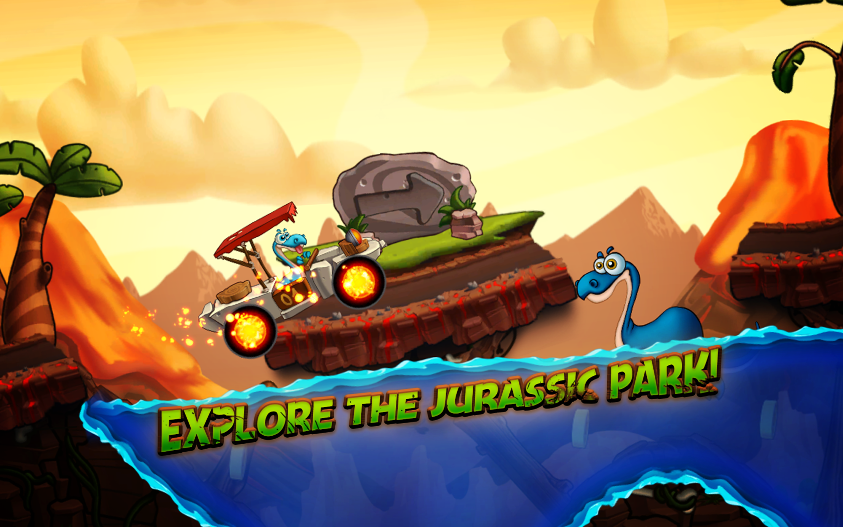 Dino World Speed Car Racing截图2