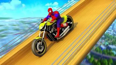 Super Hero Bike Mega Ramp Impossible Stunts Racing截图4