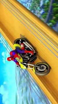 Super Hero Bike Mega Ramp Impossible Stunts Racing截图