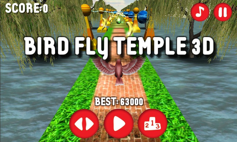 Bird Fly Temple 3D截图1