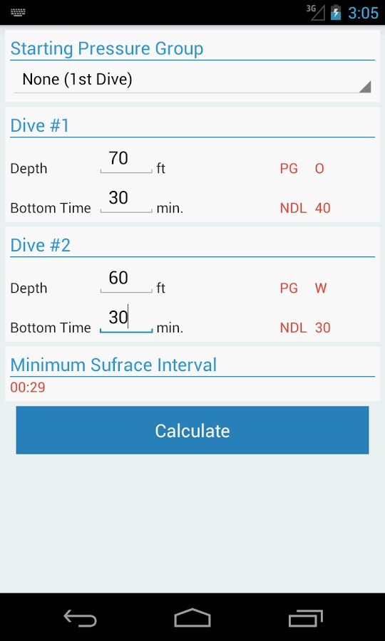 SCUBA Diving Planner截图3