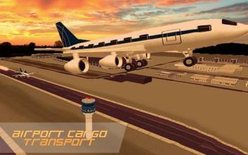 Airplane Flight 3D: Cargo Delivery Truck Transport截图1