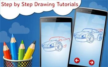 How to Draw Cartoon Cars Step by Step Drawing App截图5