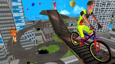 Rooftop BMXCycle Stunts Master: Tricky Stunt Game截图4