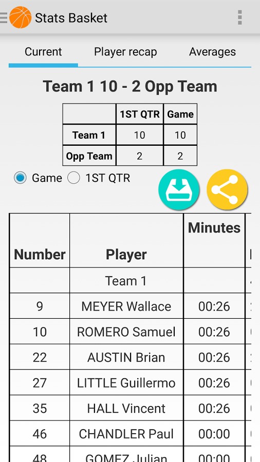 Basketball stats截图1