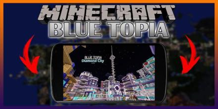 Blue Topia map for MCPE Creation game截图3