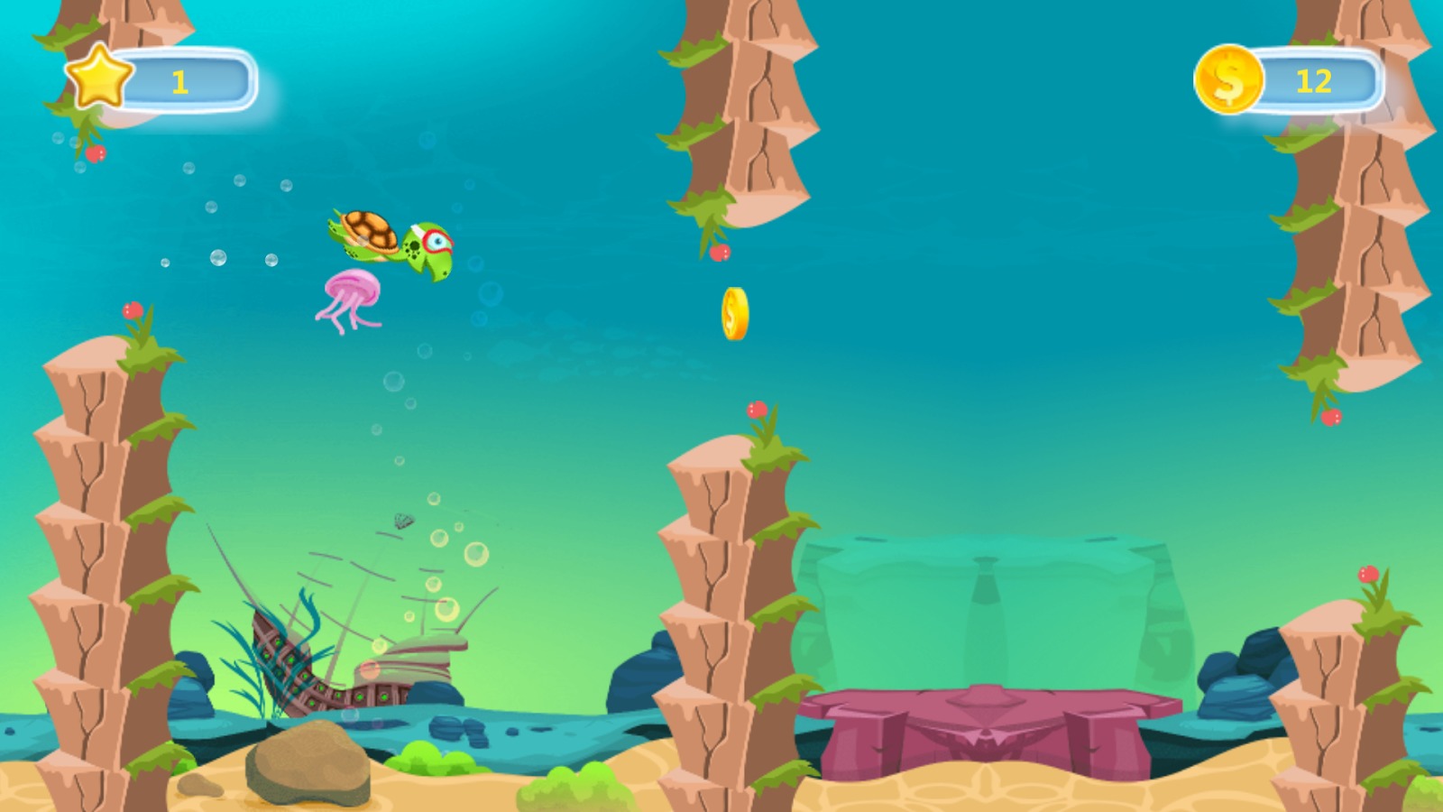 Turtle Quest - Android Wear截图2