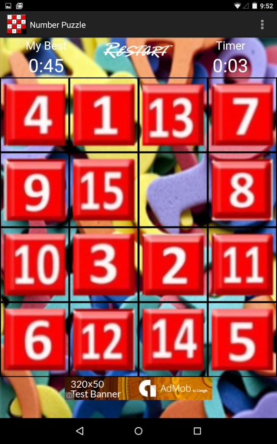 15 Numbers Puzzle Classic截图4