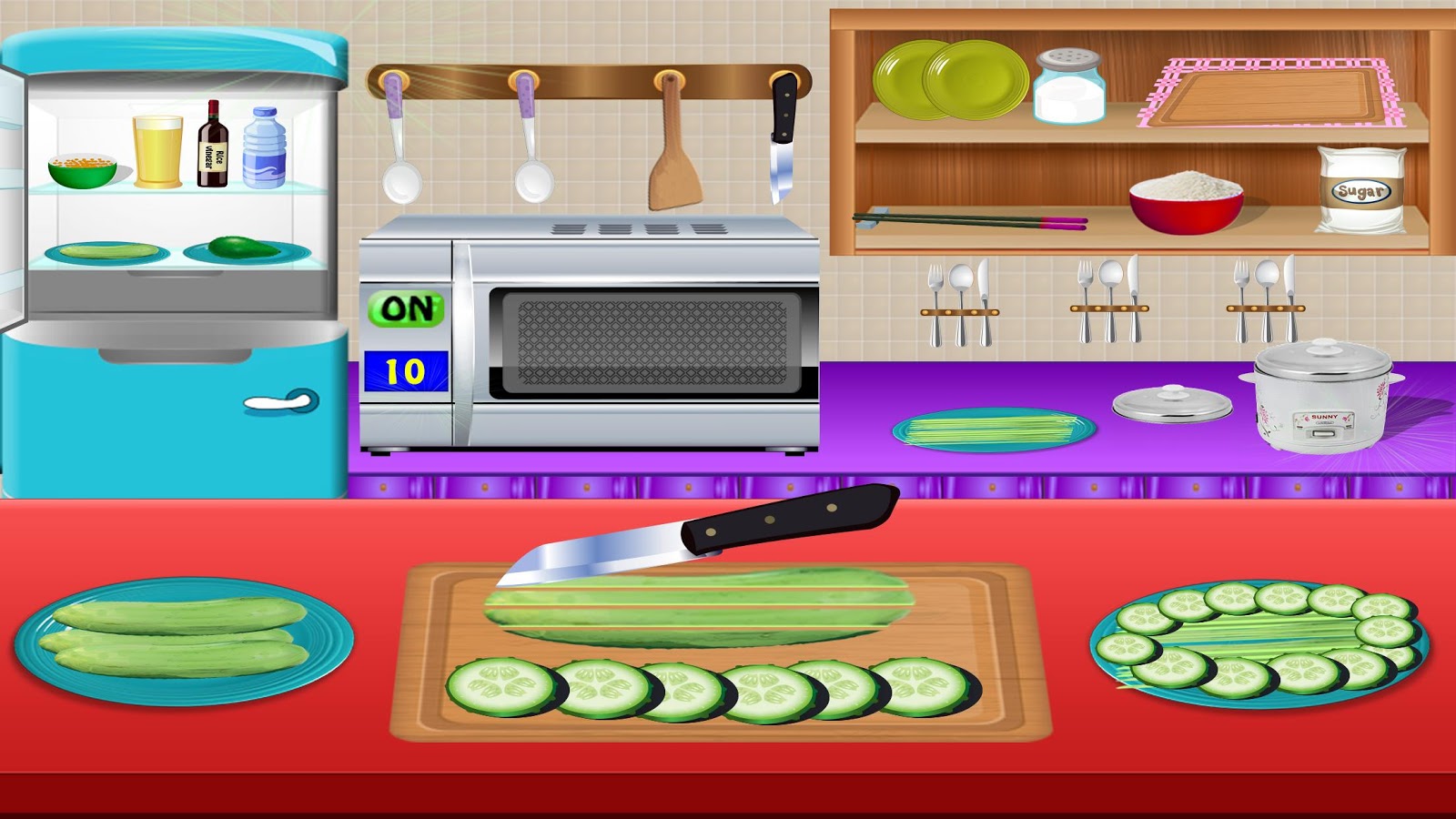 Sushi maker Lunch Box - cusine cooking game截图3