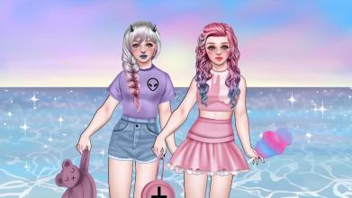 Pastel Goth Fashion - Make Up & Dress Up截图1