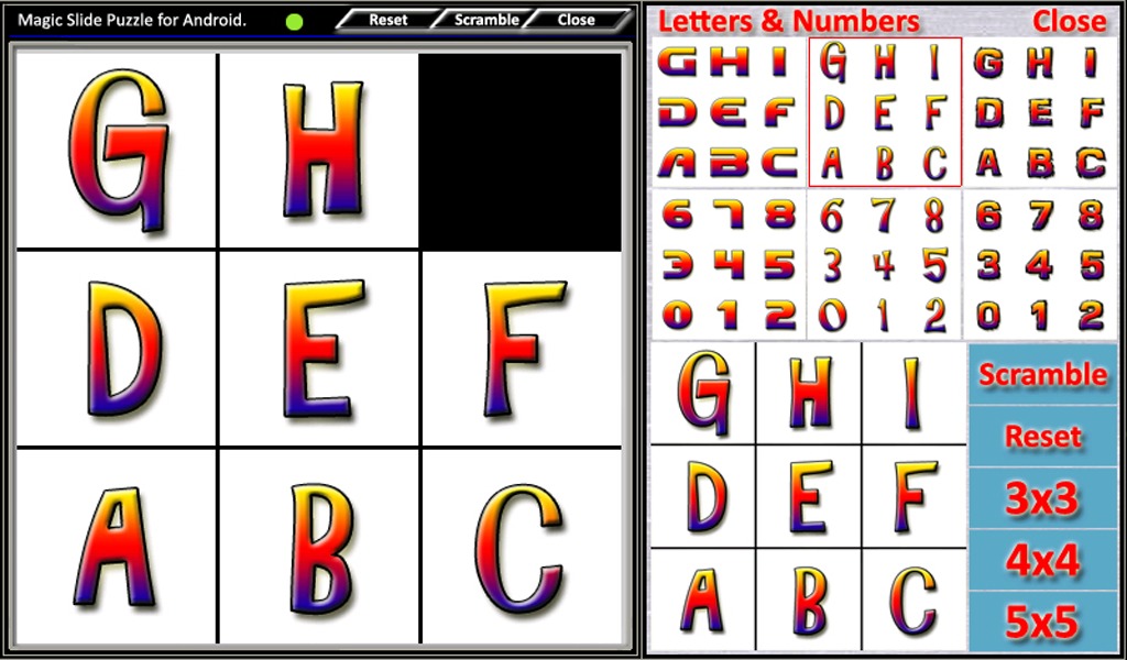 Magic Slide Puzzle Letters截图3