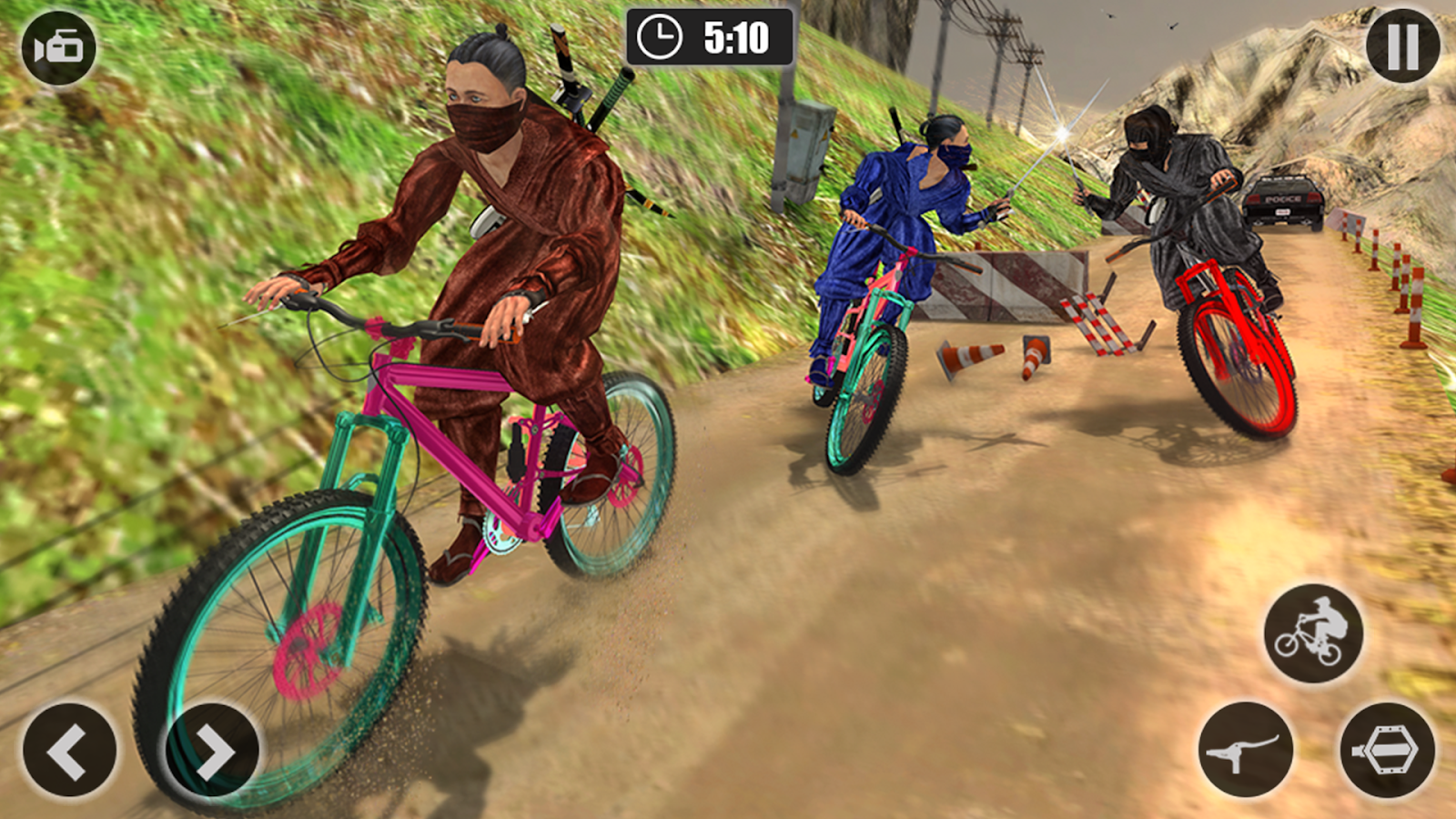 Superhero Ninja BMX Bicycle racing hill climb截图2