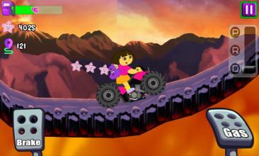 Super Dora Hill Racing : dora game free for kids截图1