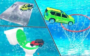 Underwater Vertical Ramp Jeep – Sea Mega Ramp Game截图2