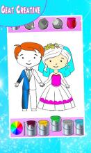 Bride and groom Coloring Game for kids截图4