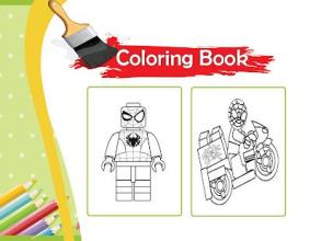 Lego spider hero coloring game截图5