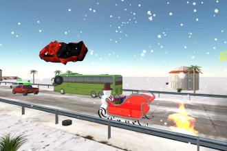 snow sled car crash截图4