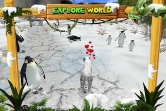 White Wild Tiger Family Survival 3D截图5