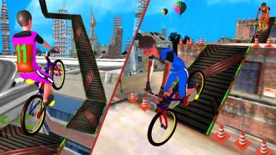 Rooftop BMXCycle Stunts Master: Tricky Stunt Game截图3