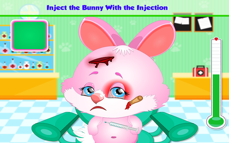 Bunny Face Injury Animal Games截图5