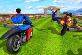 Superhero Color Bike Line Rider Highway Stunts截图5