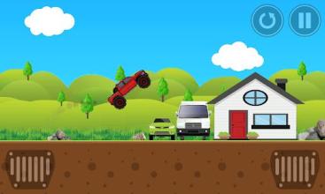 Red Monster Truck FREE截图4