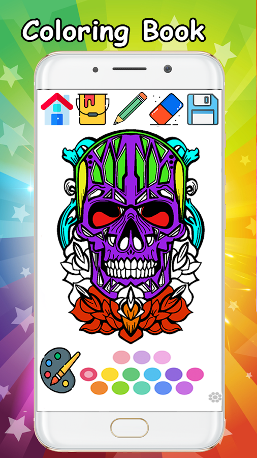 Coloring Sugar Skull Mexican Day of The Dead Color截图1