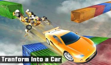 Impossible Race Car Driving Stunts Transform Robot截图2