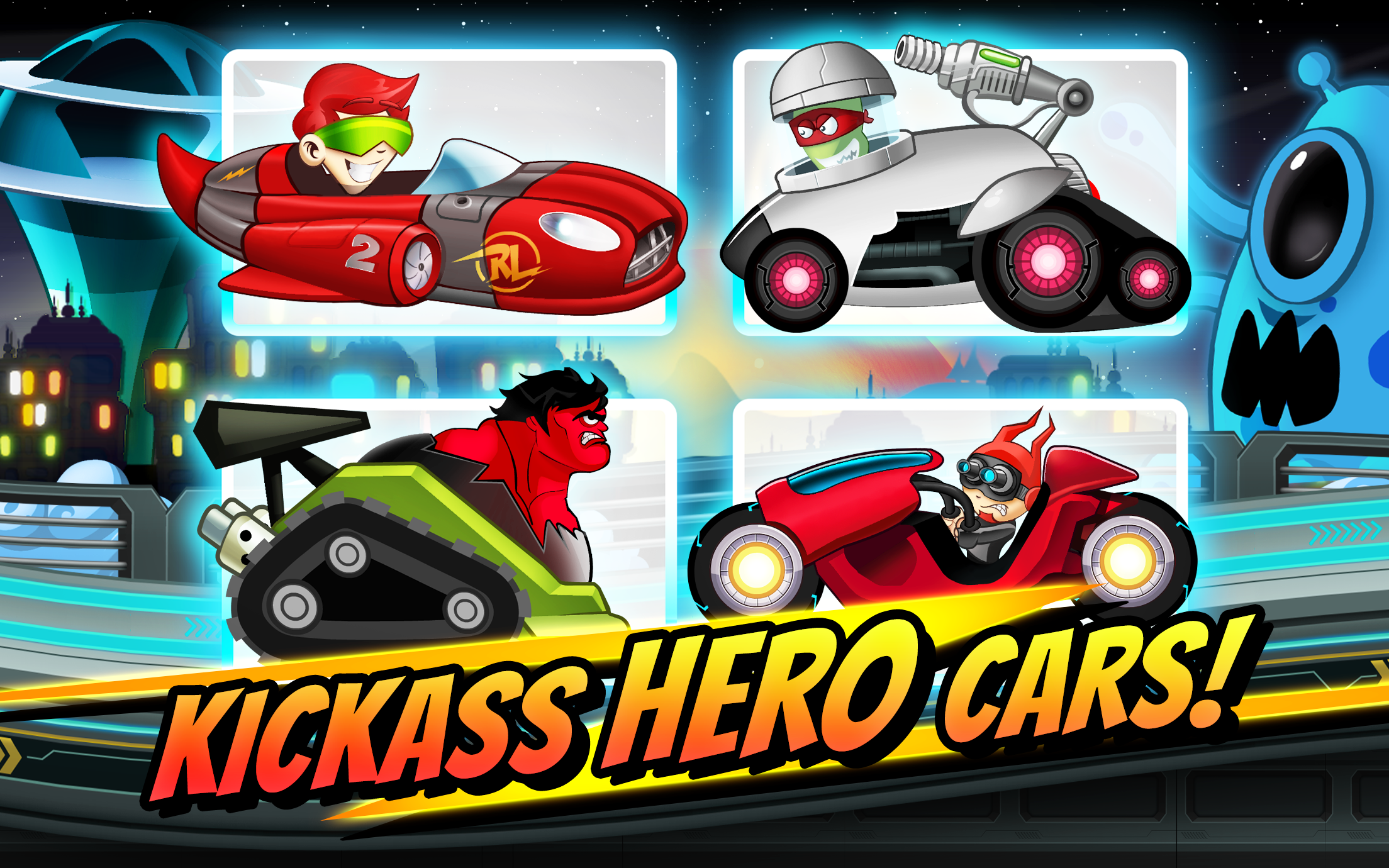 Superheroes Car Racing截图1