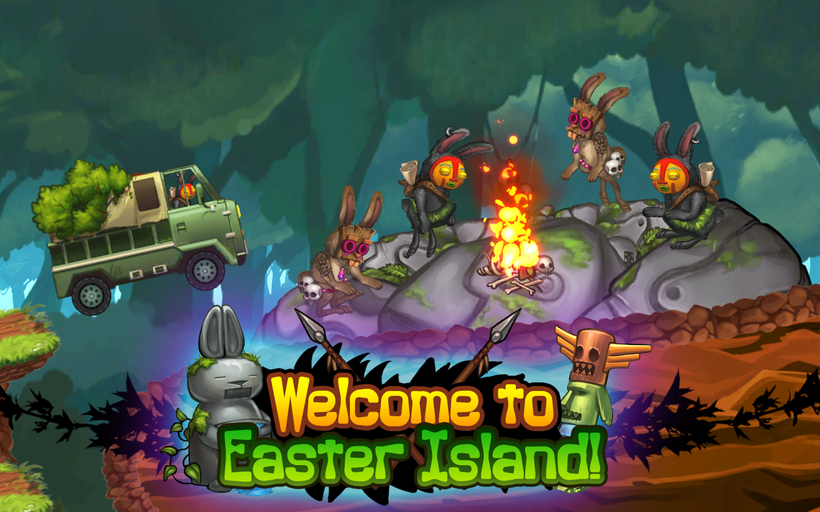 Angry Bunny Race: Jungle Road截图2