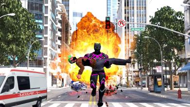 Black Iron Superhero Panther Robot Machine Rescue截图5