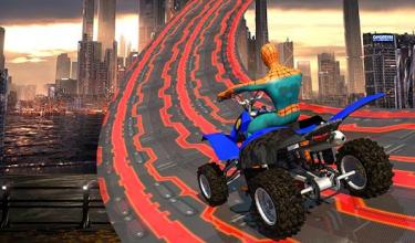 Spider hero Mega Ramp: Police Quad Bike Stunts截图2