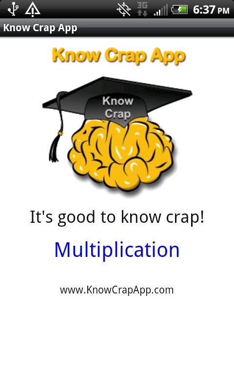 Know Crap App - Multiplication截图1