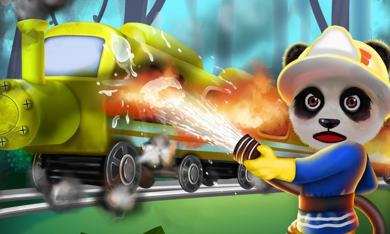 Train Fire: Super Panda Rescue截图1