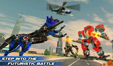 Air Force Transform Robot Cop Wolf Helicopter Game截图5