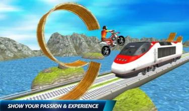 Bike Tricks Train Stunt Impossible Tracks Master截图3