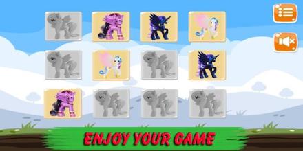 Celestia Princess Pony little memory game for kids截图2