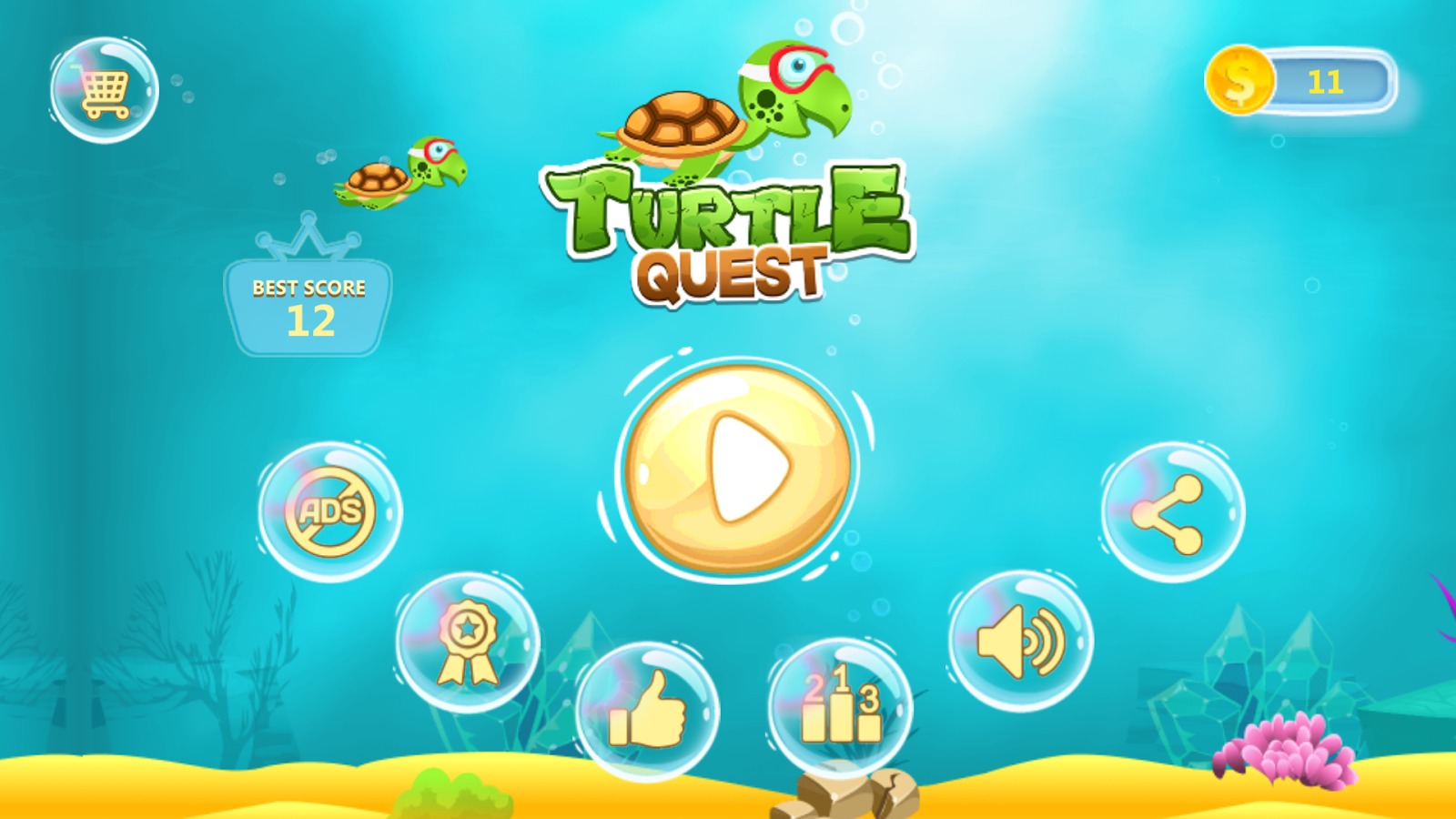 Turtle Quest - Android Wear截图1