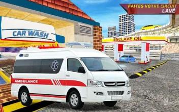 Ambulance Car Washing:Best Car Parking Game截图1