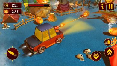 Scary Halloween Shooting Car Game截图2