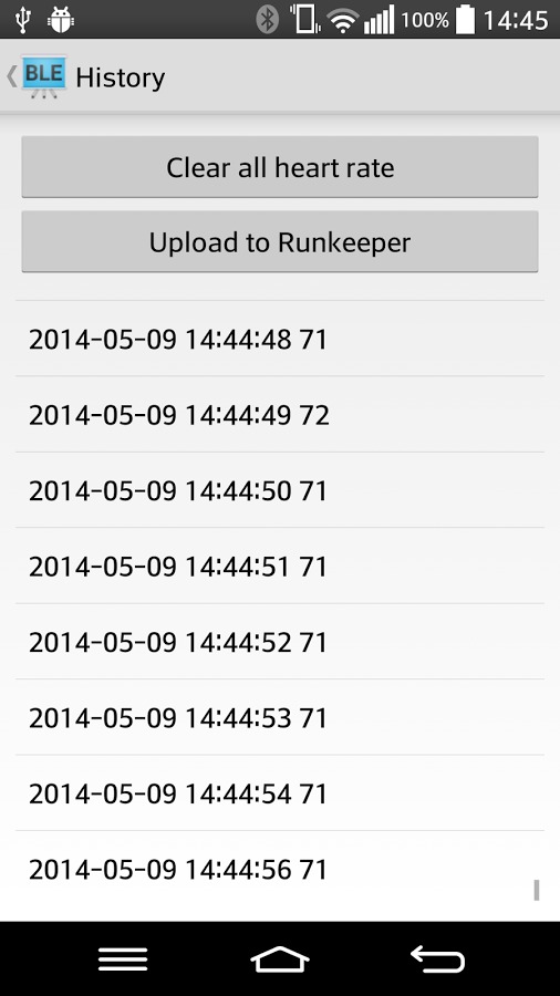 Heart Rate BLE Runkeeper截图5