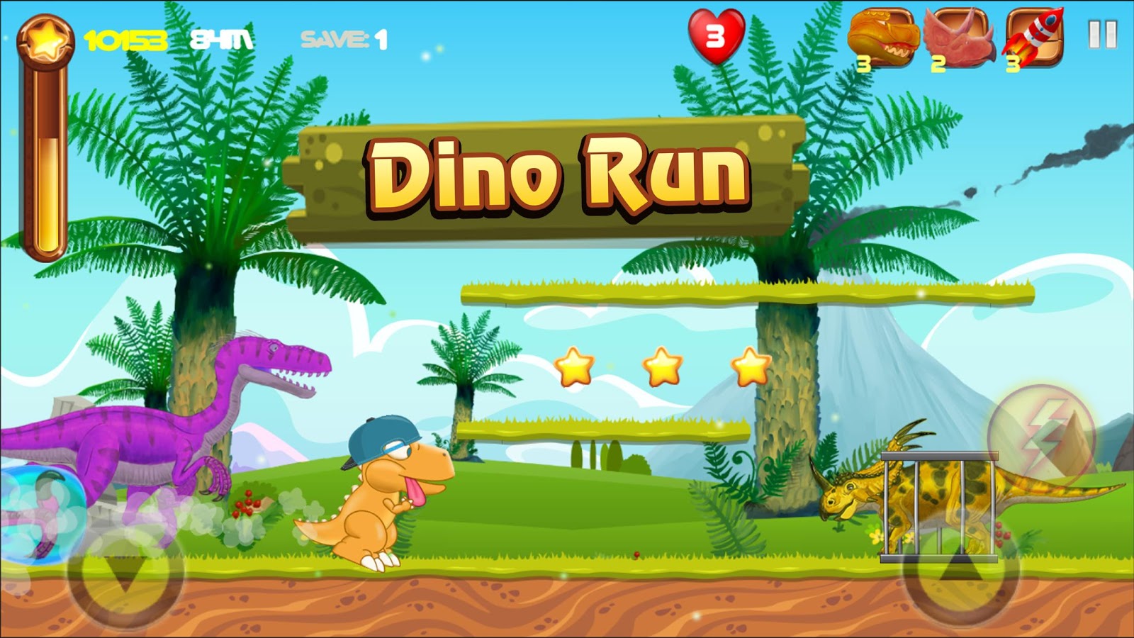 Dino Run 4 Jurassic Adventure - Dinosaur Game截图5