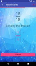 Fractions Math Quiz 2D截图1