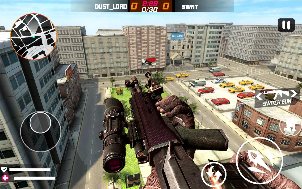 Sniper Versus Bank Robbers: City Heist Shooter截图1